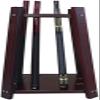 Pool Cue Rack Holder Cue Stand Floor Wooden Pool Snooker Ball Cue Stand Rack Holder Standing,Mahogany Finish,8 Holes view 1