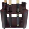 Pool Cue Rack Holder Cue Stand Floor Wooden Pool Snooker Ball Cue Stand Rack Holder Standing,Mahogany Finish,8 Holes view 2