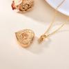 SOULMEET 18K Rose Gold Plated Flower Rose Cremation Jewelry for Ashes, Heart Rose Urn Necklace That Holds Human Dog Ashes Necklace Gift view 3