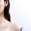 S925 Sterling Silver Earrings Four Prong Stud Earrings Ladies' Birthdayvalentine's Day, Halloween Christmas Best Gifts view 3