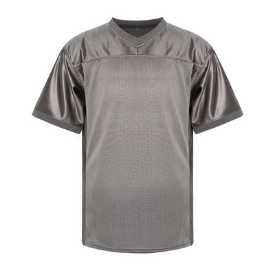 MESOSPERO Men's Football Jersey Blank Football Practice Jersey for Athletic Training and Daily Leisure (Grey, XL)