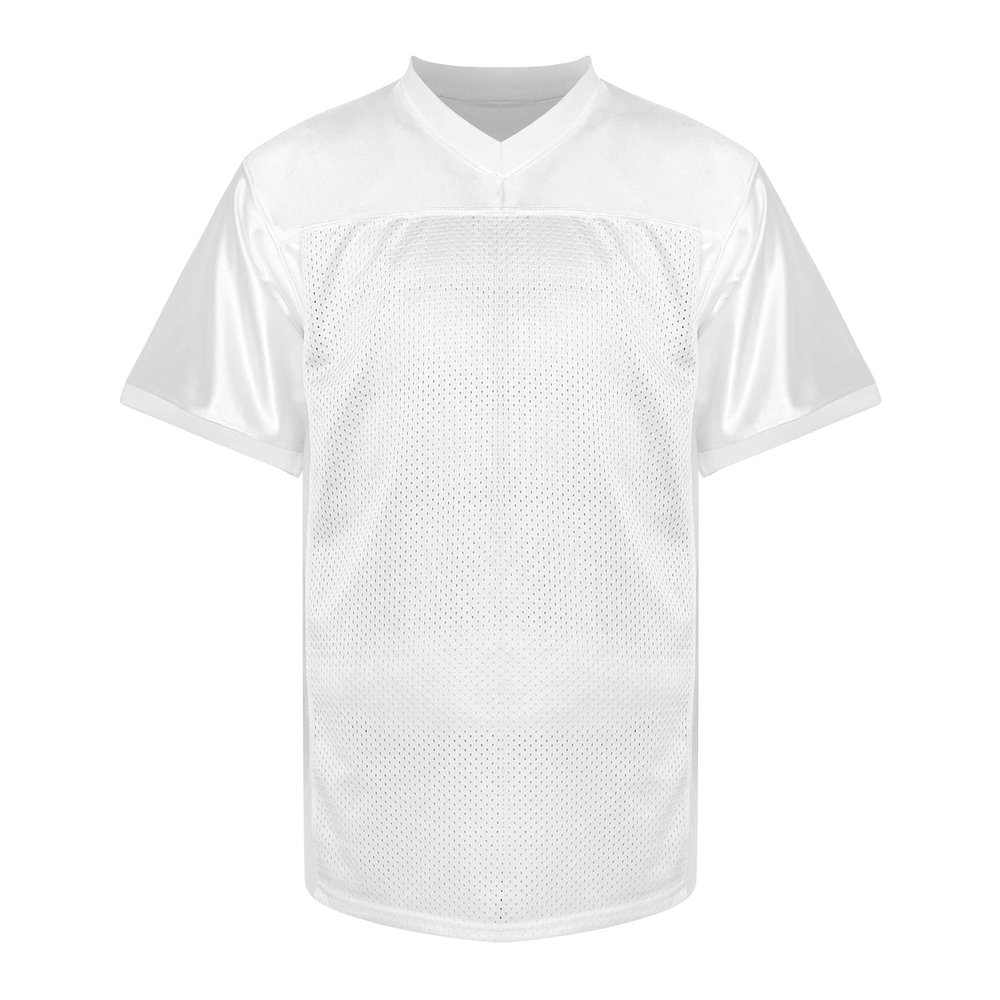 MESOSPERO Men's Football Jersey Blank Football Practice Jersey for Athletic Training and Daily Leisure (White, M)