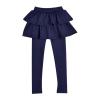 Girls Leggings with Skirt Toddler Ruffle Tutu Pants for Girls Footless Tights Cake Culottes Party (Blue, 4-5 Years) view 1