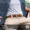 BULLIANT Belt for Men 2Pack,Mens Gift Stretch Braided Web Belt Elastic for Casual Golf Jeans,1 3/8"(Dark Gray/Brown,38"-42" Waist Adjustable) view 3
