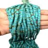 3 Strands of Natural Afghan Tube Turquoise Semi Precious Gemstone Strand 2-3mm. Spacer Loose Beads Jewelry Making Supplies Necklace, Bracelet Hand Cut view 1