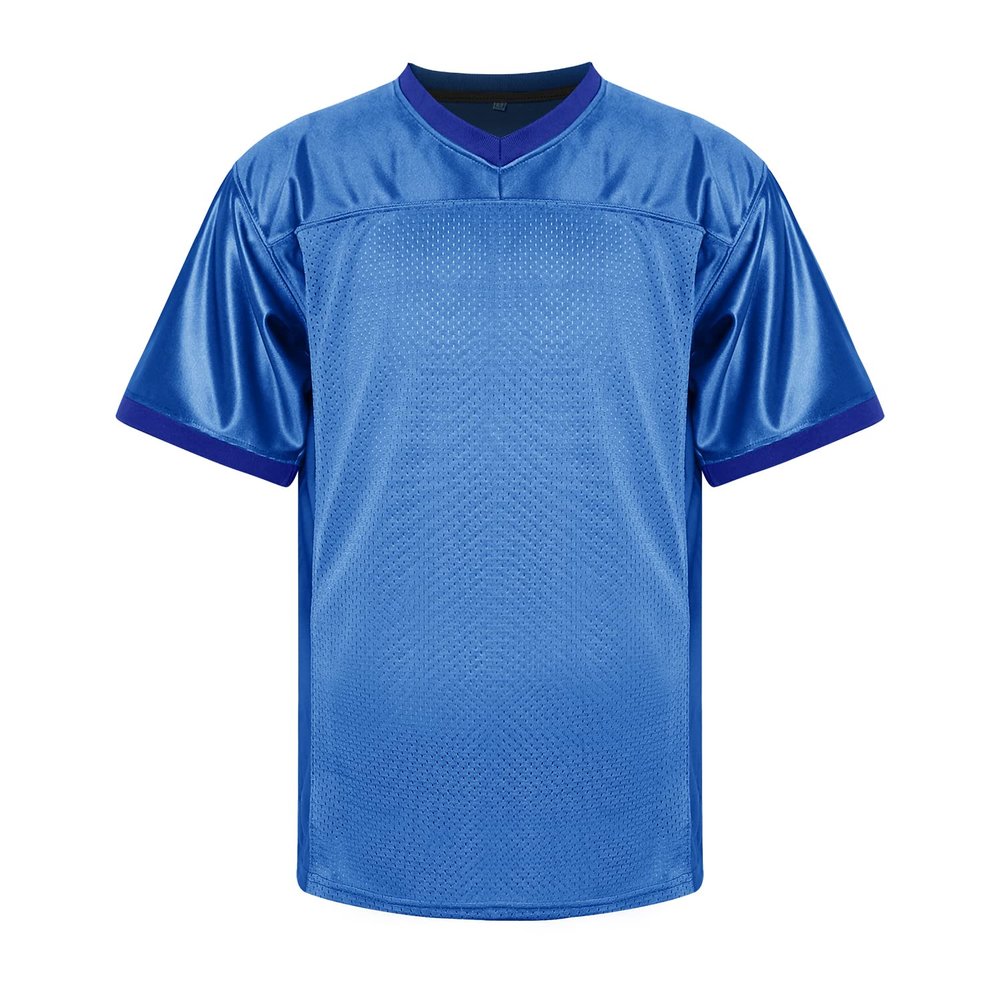 MESOSPERO Men's Football Jersey Blank Football Practice Jersey for Athletic Training and Daily Leisure (Jewel Blue, M)