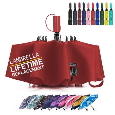 Umbrella Compact Inverted Folding Umbrellas Auto Open Auto Close - C2.6 Red
