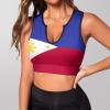 Adugen Origei Philippines Flag Women's Tank Top Shirts Back Sports Tank Tops Flowy Workout Yoga Tanks S view 2