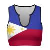 Adugen Origei Philippines Flag Women's Tank Top Shirts Back Sports Tank Tops Flowy Workout Yoga Tanks S view 4