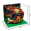 Better Display Cases Acrylic Motorcycle Motocross or Racing Helmet Display Case with Mirror Case and Green Base - 16" x 13" x 12" (A024-B/V61B) view 2