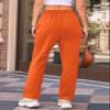 AUTOMET Women's Wide Leg Sweatpants Fleece Lined Baggy Straight Leg Lounge Pants Fall Outfits Athletic Joggers with Pockets Orange M view 4