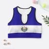 Adugen Origei El Salvador Flag Women's Tank Top Shirts Back Sports Tank Tops Flowy Workout Yoga Tanks S view 3