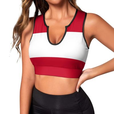 Adugen Origei Austria Flag Austria Flag Workout Clothes Yoga Tops Racerback Tank Top for Sport Womens M