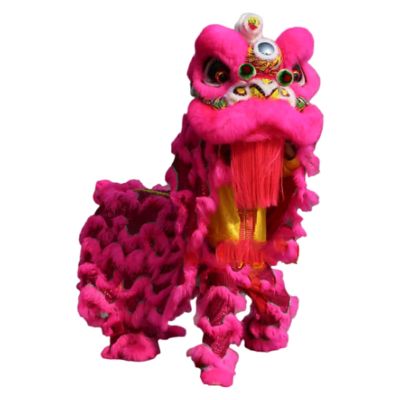 CALMR Lion Dance Head Wool Lion Chinese New Year Lion Traditional Mascot Lion Dance Head Outdoor Sports Lion Dance Costume