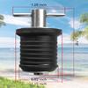 4 Pcs T-Handle Boat Drain Plug for 1 Inch Diameter Drains Stainless Steel Handle Marine Boat Drain Twist Plug view 2