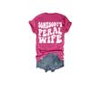Someone's Feral Wife T Shirt Feral Wife Shirt Somebody S Feral Wife Shirt Casual Vintage T-Shirts Fun V Neck Tee Funny Tank Tops Loose Tshirts Women Gifts Pink view 3