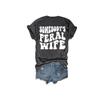 Someone's Feral Wife T Shirt Feral Wife Shirt Somebody S Feral Wife Shirt Casual Vintage T-Shirts Fun V Neck Tee Funny Tank Tops Loose Tshirts Women Gifts Charcoal view 3