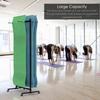 Katzowen Freestanding Yoga Mat Display Shelf, Gym/Studios/Garage Huge Capacity Storage Cart for Hanging Exercise Mats/Yoga Straps, with Adjustable Hooks & Wheels view 2
