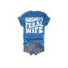 Someone's Feral Wife Tshirt Somebody S Feral Wife Shirt Somebody S Feral Wife Funny Graphic Tee Casual Loose Tops Tank Vintage Tee V-Neck T Shirts Fun Gift Cute T Blue view 3