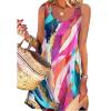 LAMAME European and American Women's Clothing Sleeveless Short Printed Dress 2023 Summer New All-Match A- line Skirt view 4