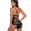 Bikini Color, Atmosphere, Happy Birthday Bathing Suit Women's Swimwear One-Piece Swimming Costume Tummy Control Swimsuits S view 2