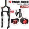 Gaderth Bike Suspension Fork, 20 inch Fat Bike Straight Front Fork, 4.0" Tire 135mm Air Double Shoulder Bicycle Front Fork, Snow Beach Shock Absorber Mountain Bike MTB Fork 20 inches view 2