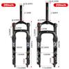 Gaderth Bike Suspension Fork, 20 inch Fat Bike Straight Front Fork, 4.0" Tire 135mm Air Double Shoulder Bicycle Front Fork, Snow Beach Shock Absorber Mountain Bike MTB Fork 20 inches view 3