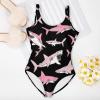 Bikini Sets Shark Women's Swimwear Cute Bathing Suit Ruched High Cut Swimsuit Summer S view 4