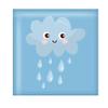 Cartoon Weather Forecast Pattern Anti-Collision Wall Sticker, 3D Three-Dimensional PU Self-Adhesive Soft Wall Panel (Color : A12) view 1