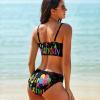 Color, Atmosphere, Happy Birthday Women's Bikini Swimming Costume Triangle Bathing Swimsuit Beach Party L view 4