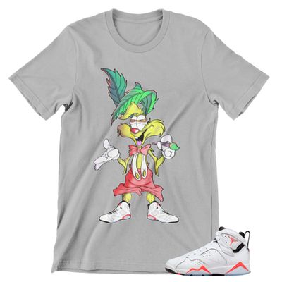 Shirt to Match JOR.DAN 7 White Infrared Men's Graphic T Shirt, Trendy Men's Tees