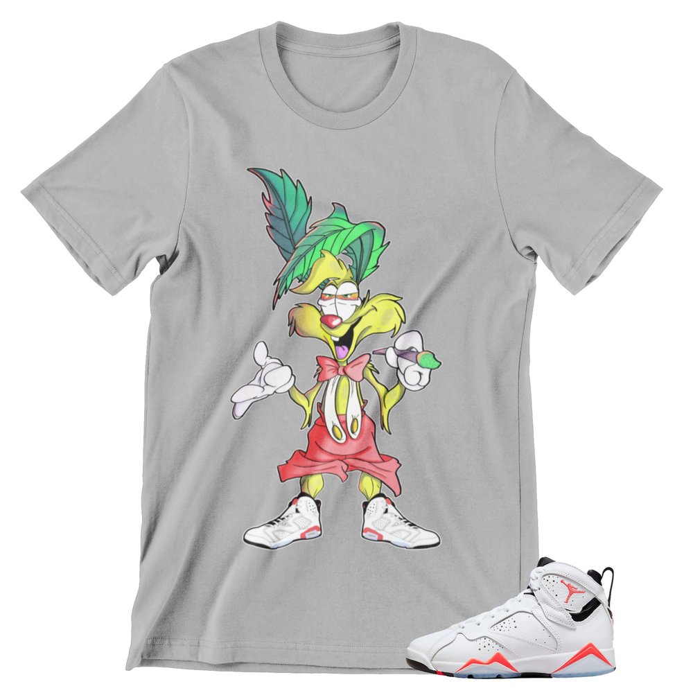 Shirt to Match JOR.DAN 7 White Infrared Men's Graphic T Shirt, Trendy Men's Tees