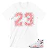 Shirt to Match JOR.DAN 7 White Infrared Men's Graphic T Shirt, Trendy Men's Tees view 1