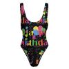 Color, Atmosphere, Happy Birthday Women's Bikini Swimsuit Triangle Bathing Swimsuit Beach Party S view 4