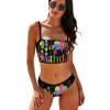 Color, Atmosphere, Happy Birthday Women's Bikini Swimming Costume Triangle Bathing Swimsuit Beach Party S view 1