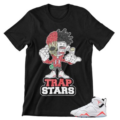 Shirt to Match JOR.DAN 7 White Infrared Men's Graphic T Shirt, Trendy Men's Tees