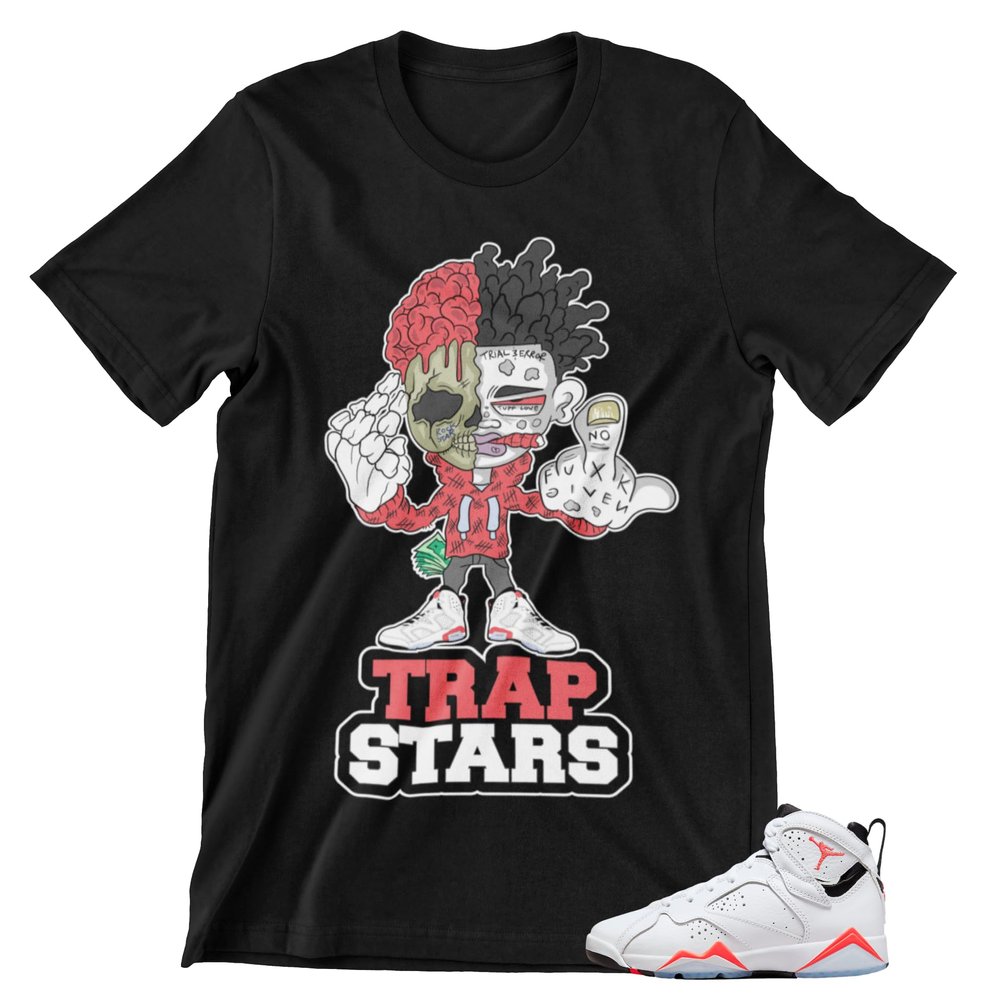 Shirt to Match JOR.DAN 7 White Infrared Men's Graphic T Shirt, Trendy Men's Tees