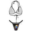 Bikini Sets Color, Atmosphere, Happy Birthday Women's Swimwear Cute Bathing Suit Ruched High Cut Swimsuit Summer XL view 4