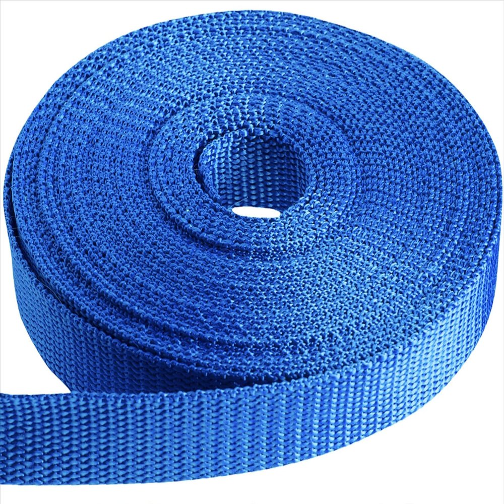 TECEUM 1 Inch Webbing  Simple Blue  10 Yards  1 Webbing for Outdoors Indoors Crafting DIY nw