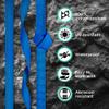 TECEUM 1 Inch Webbing  Simple Blue  10 Yards  1 Webbing for Outdoors Indoors Crafting DIY nw view 3