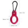 PATIKIL Silicone Water Bottle Clip with Buckle, 3 Pack Drink Holder Hook Keychain Clip Ring for Outdoor Activities Daily Use, Red Black view 2