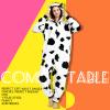 Yemnut Snug Fit Adult Unisex Cow Onesie Cosplay CostumeOne Piece Pajama Halloween Homewear Suit for Women and Men (X-Large, Cow) view 2