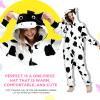 Yemnut Snug Fit Adult Unisex Cow Onesie Cosplay CostumeOne Piece Pajama Halloween Homewear Suit for Women and Men (X-Large, Cow) view 3