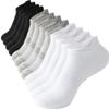 ACCFOD 9-11 Womens Ankle Socks Athletic Running Low Cut Socks With Tab for Women White/Black/Gray view 1