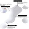 ACCFOD 9-11 Womens Ankle Socks Athletic Running Low Cut Socks With Tab for Women White/Black/Gray view 4