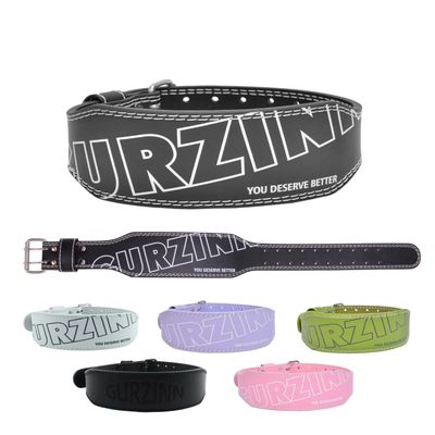 9 mm Leather Weight Lifting Belt for Men and Women with 4 Inches Wide Padded for Weightlifting Deadlift, Cross Training, Power Lifting Workout & Squats Exercise(A-Black/S)