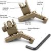 45 Degree Offset Flip Up Sight | Low Profile Design Rapid Transition Front and Rear flip up Sights with 1x25mm 2MOA Red Dot Sight with 1 Inch 20mm Riser Mount view 4