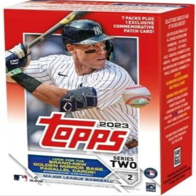 Topps 2023 Series 2 Baseball Value Box - 98 Ungraded Cards - Blue, 6x4 Inches - MLB, Baseball Card
