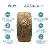 Aozora Yoga Wheel 13" with Most Detailed Book Step by Step Guide on How to Do 30+ Poses,! Perfect for Stretching and Improving Backbends (4 Pack - 4, 6, 10 & 13" -Cork/Turquoise +strap) view 3