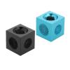 Billiard Pool Cue Tip Shaper,Cube Billiard Pool Cue Tip Repair Tool 5-in-1 Pool Stick Shaper/Scuffer/Aerator/Burnisher/Pool Cue Stick Accessories (Blue) view 3